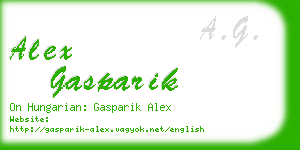 alex gasparik business card